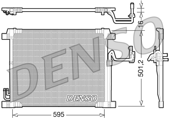 DENSO DCN46012 Condensatore, Climatizzatore-Condensatore, Climatizzatore-Ricambi Euro