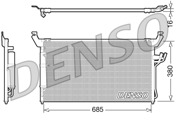 DENSO DCN46013 Condensatore, Climatizzatore-Condensatore, Climatizzatore-Ricambi Euro