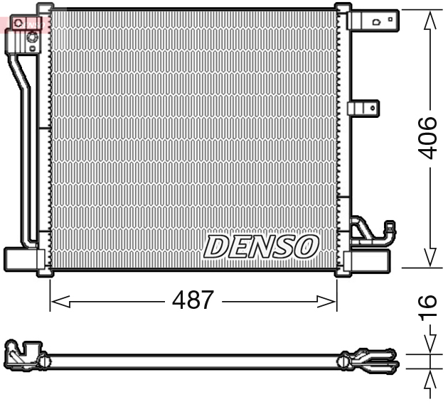 DENSO DCN46018 Condensatore, Climatizzatore-Condensatore, Climatizzatore-Ricambi Euro