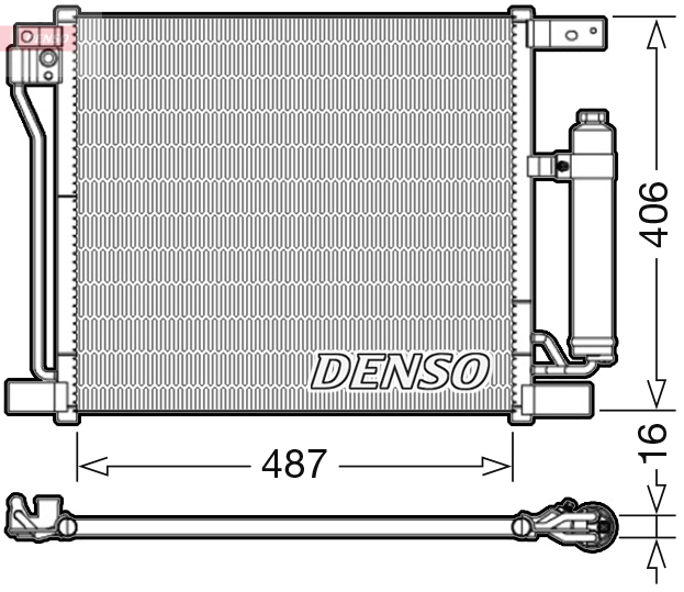 DENSO DCN46021 Condensatore, Climatizzatore-Condensatore, Climatizzatore-Ricambi Euro