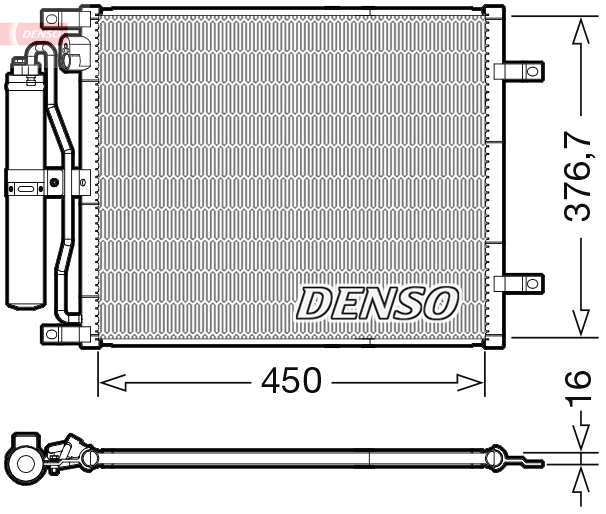 DENSO DCN46029 Condensatore, Climatizzatore-Condensatore, Climatizzatore-Ricambi Euro