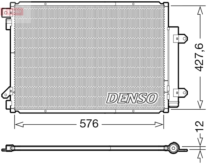 DENSO DCN47008 Condensatore, Climatizzatore-Condensatore, Climatizzatore-Ricambi Euro
