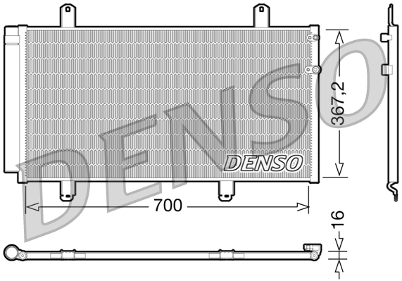 DENSO DCN51004 Condensatore, Climatizzatore-Condensatore, Climatizzatore-Ricambi Euro