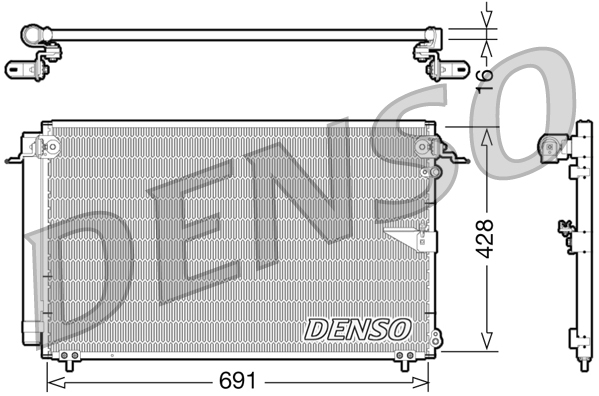 DENSO DCN51008 Condensatore, Climatizzatore-Condensatore, Climatizzatore-Ricambi Euro