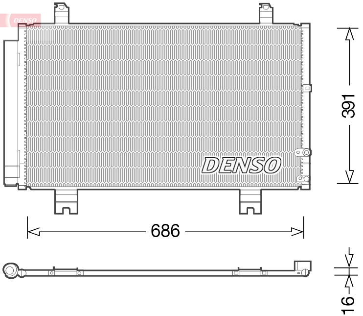 DENSO DCN51013 Condensatore, Climatizzatore-Condensatore, Climatizzatore-Ricambi Euro
