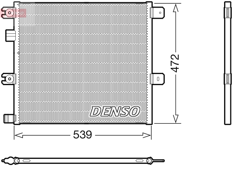 DENSO DCN99077 Condensatore, Climatizzatore-Condensatore, Climatizzatore-Ricambi Euro