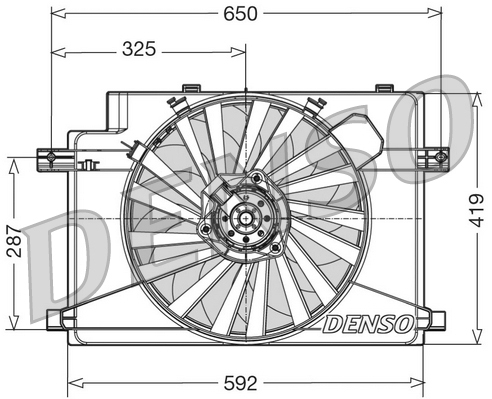 DENSO DER01006 Ventola, Raffreddamento motore-Ventola, Raffreddamento motore-Ricambi Euro