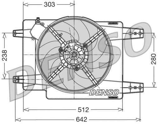 DENSO DER01011 Ventola, Raffreddamento motore-Ventola, Raffreddamento motore-Ricambi Euro