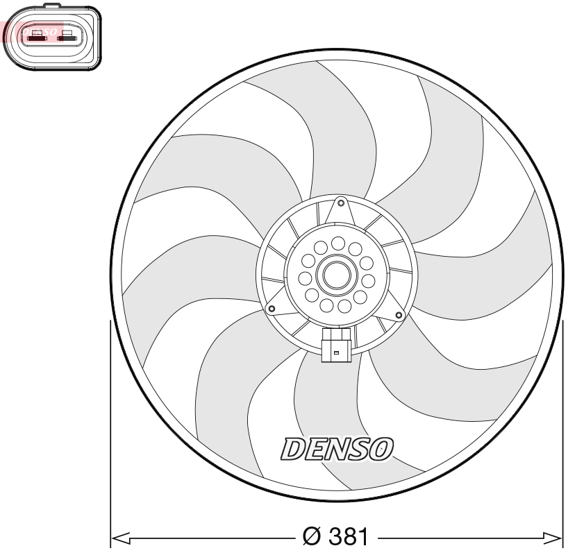 DENSO DER02006 Ventola, Raffreddamento motore-Ventola, Raffreddamento motore-Ricambi Euro