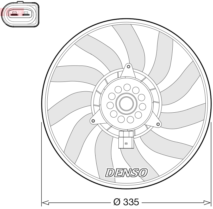 DENSO DER02008 вентилатор,...