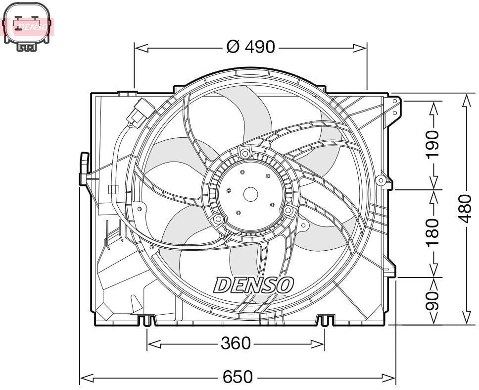 DENSO DER05011 Ventola, Raffreddamento motore-Ventola, Raffreddamento motore-Ricambi Euro