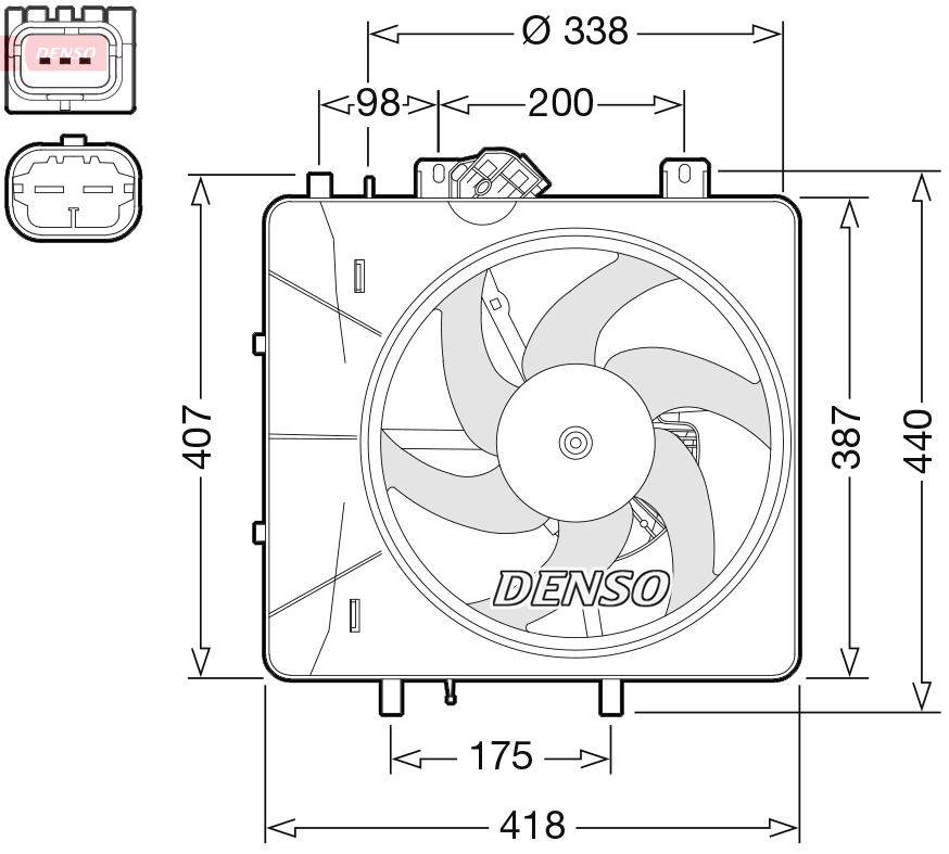 DENSO DER07010 Ventola, Raffreddamento motore