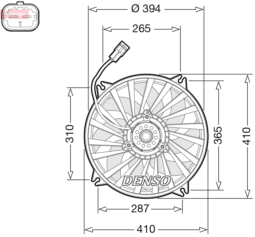 DENSO DER07012 Ventola, Raffreddamento motore