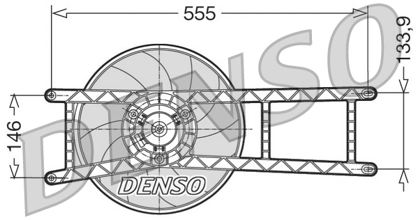 DENSO DER09017 Větrák,...