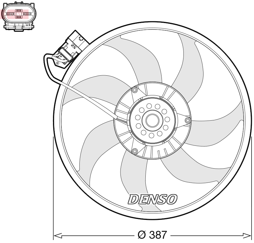 DENSO DER20017 Ventola, Raffreddamento motore