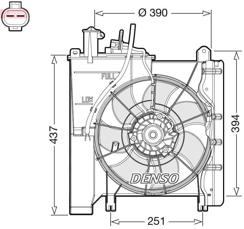 DENSO DER21023 Ventola, Raffreddamento motore