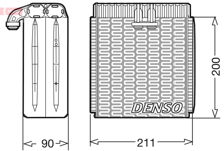 DENSO DEV12001 Evaporatore, Climatizzatore-Evaporatore, Climatizzatore-Ricambi Euro