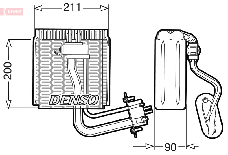 DENSO DEV12002 Evaporatore, Climatizzatore-Evaporatore, Climatizzatore-Ricambi Euro