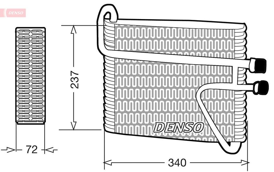 DENSO DEV33002 Evaporatore, Climatizzatore-Evaporatore, Climatizzatore-Ricambi Euro