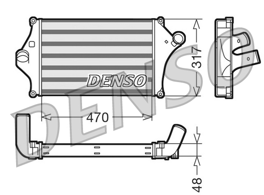 DENSO DIT45001 Intercooler,...