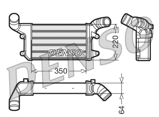 DENSO DIT45002 Intercooler,...