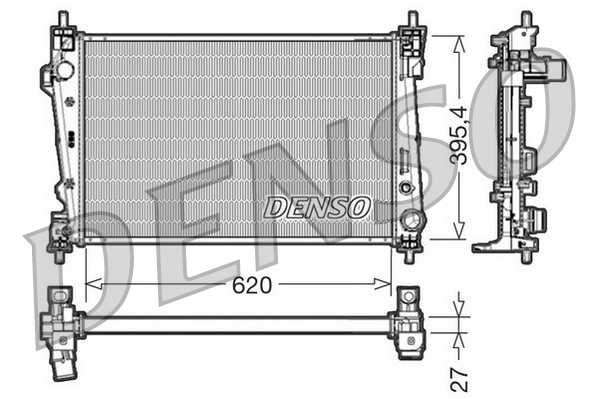 DENSO DRM01007 Radiatore, Raffreddamento motore-Radiatore, Raffreddamento motore-Ricambi Euro