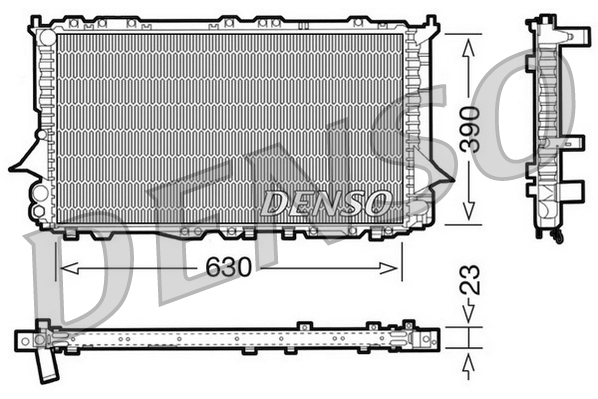 DENSO DRM02002 Radiatore, Raffreddamento motore-Radiatore, Raffreddamento motore-Ricambi Euro