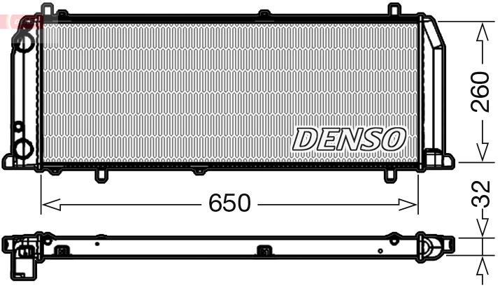DENSO DRM02008 Radiatore, Raffreddamento motore-Radiatore, Raffreddamento motore-Ricambi Euro
