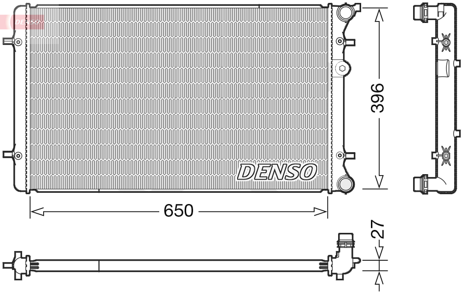 DENSO DRM02025 Radiatore, Raffreddamento motore