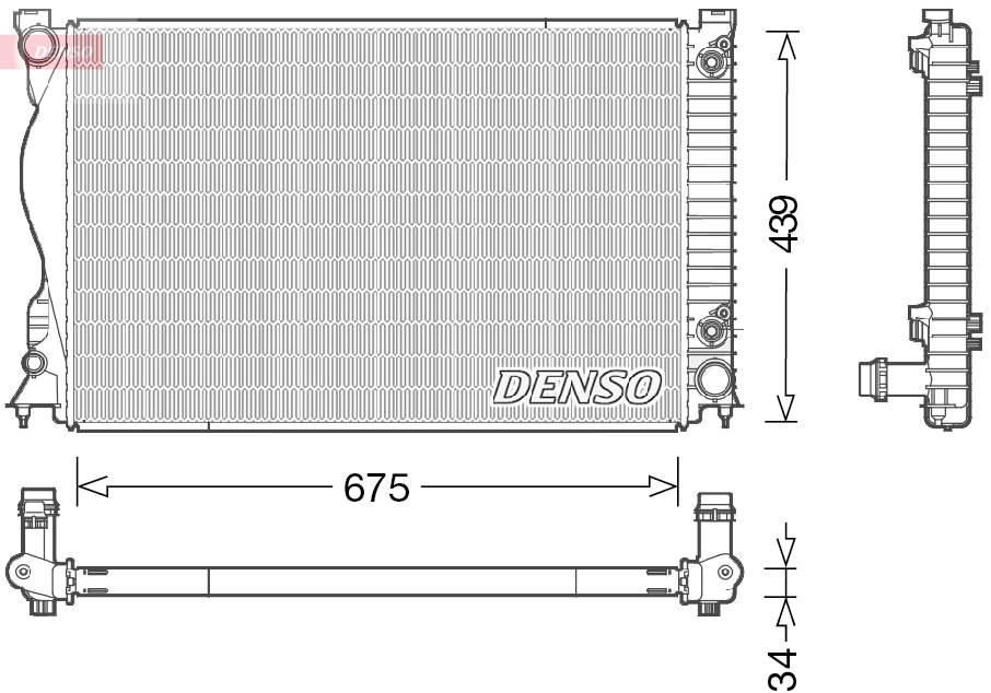 DENSO DRM02028 Radiator,...