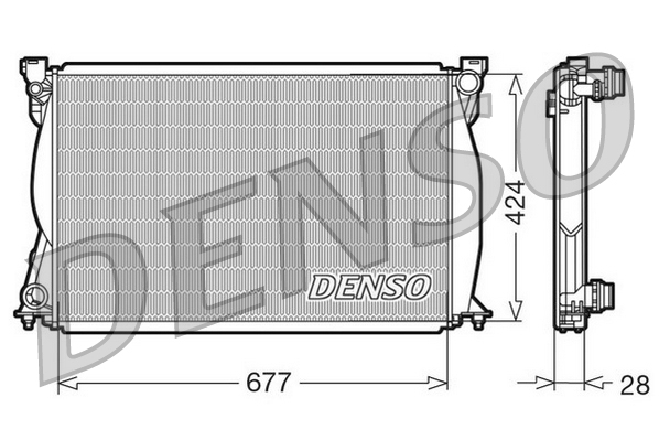 DENSO DRM02038 Radiatore, Raffreddamento motore