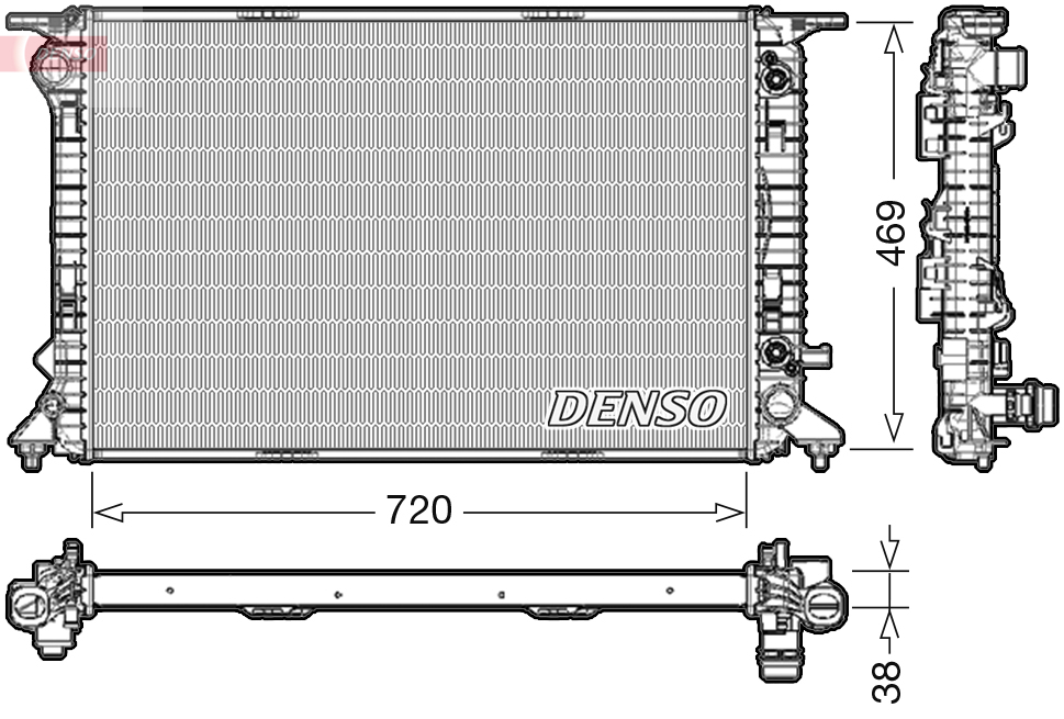 DENSO DRM02041 Radiator,...