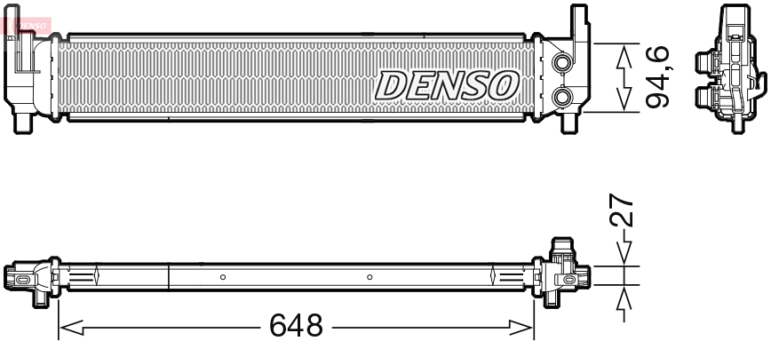DENSO DRM02042 Radiatore, Raffreddamento motore-Radiatore, Raffreddamento motore-Ricambi Euro