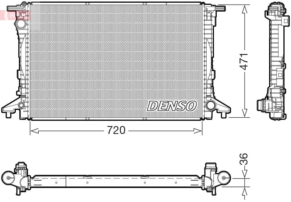 DENSO DRM02047 радиатор,...