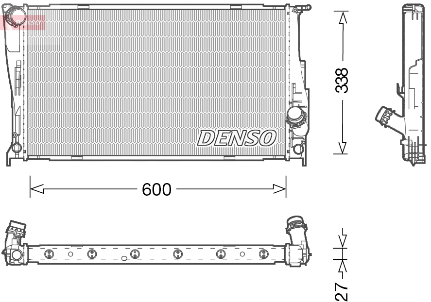 DENSO DRM05003 Radiatore, Raffreddamento motore-Radiatore, Raffreddamento motore-Ricambi Euro