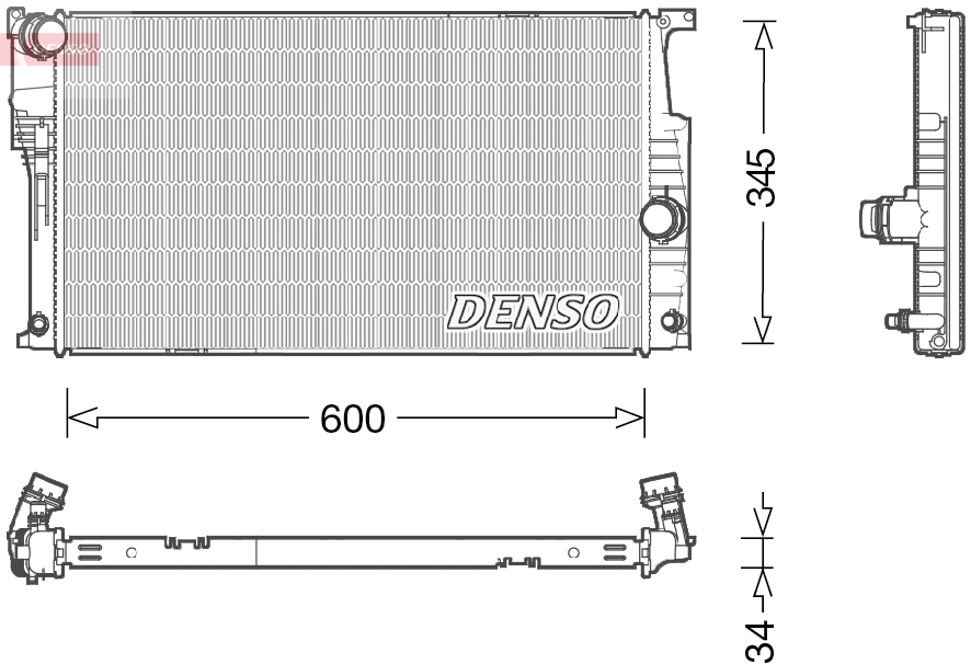 DENSO DRM05004 Radiatore, Raffreddamento motore-Radiatore, Raffreddamento motore-Ricambi Euro