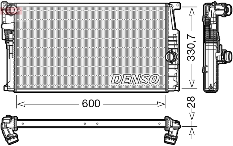 DENSO DRM05015 Radiatore, Raffreddamento motore