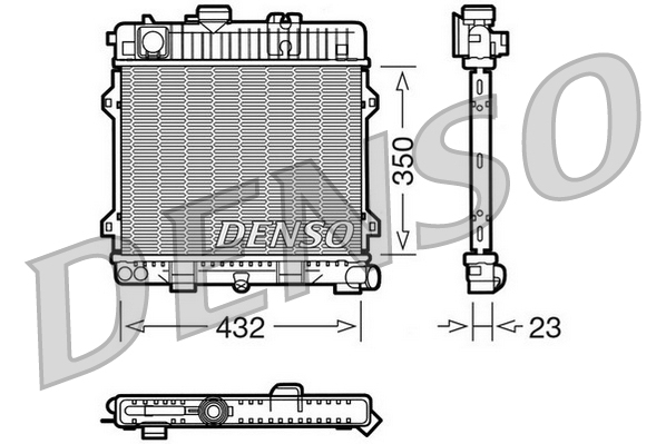 DENSO DRM05024 Radiatore, Raffreddamento motore