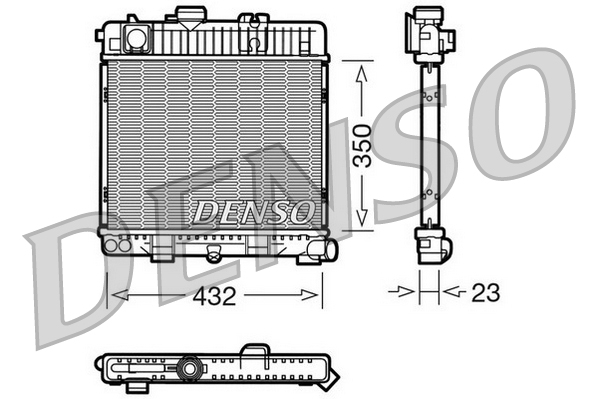 DENSO DRM05026 Radiatore, Raffreddamento motore-Radiatore, Raffreddamento motore-Ricambi Euro