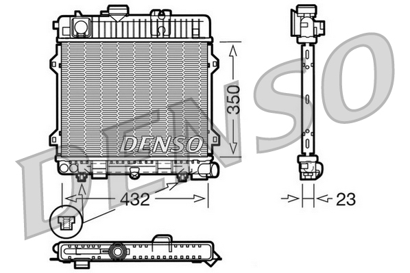 DENSO DRM05028 Radiatore, Raffreddamento motore-Radiatore, Raffreddamento motore-Ricambi Euro