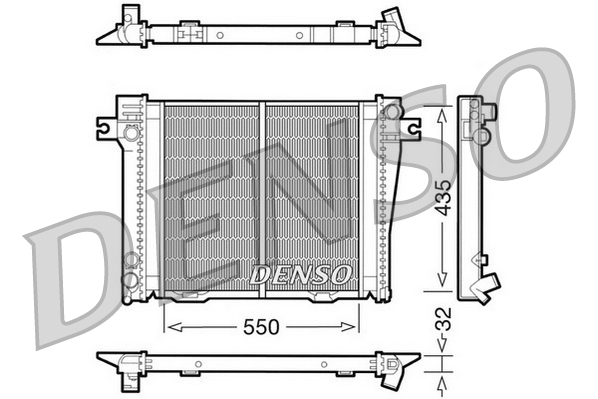 DENSO DRM05036 Radiatore, Raffreddamento motore-Radiatore, Raffreddamento motore-Ricambi Euro