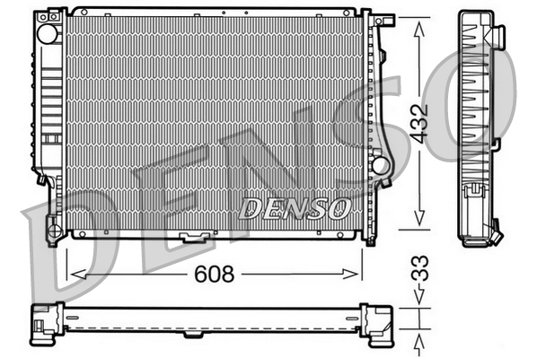 DENSO DRM05052 Radiatore, Raffreddamento motore-Radiatore, Raffreddamento motore-Ricambi Euro