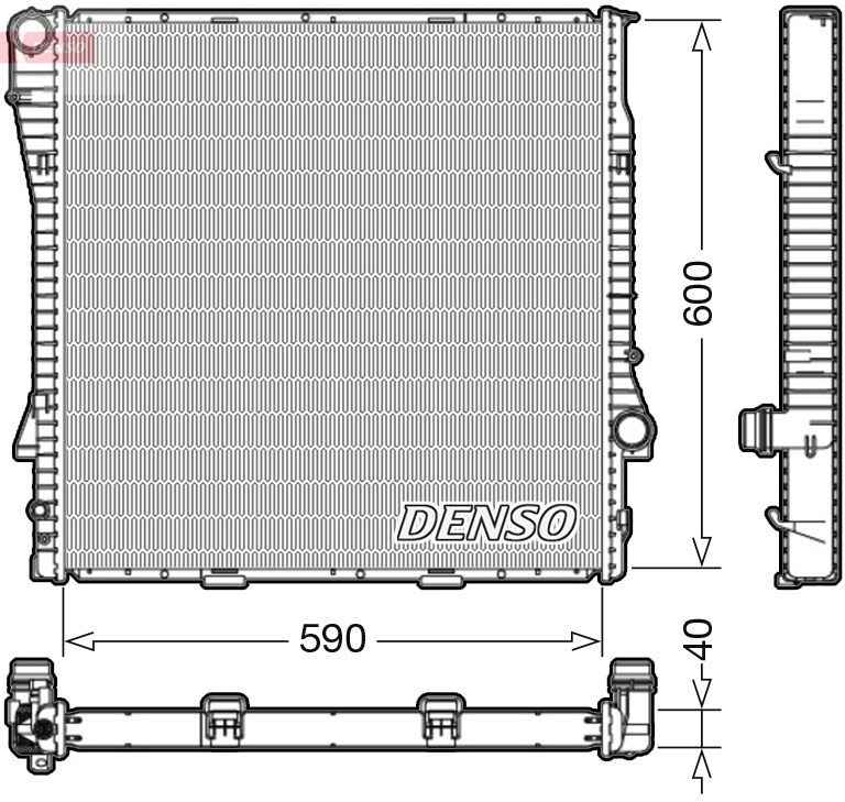 DENSO DRM05112 Radiatore, Raffreddamento motore-Radiatore, Raffreddamento motore-Ricambi Euro