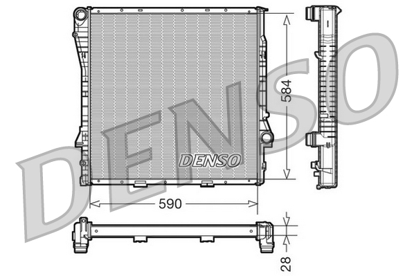 DENSO DRM05115 Radiatore, Raffreddamento motore