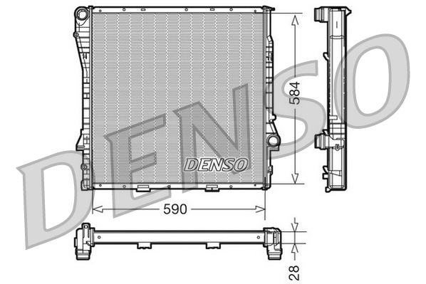 DENSO DRM05116 Radiatore, Raffreddamento motore