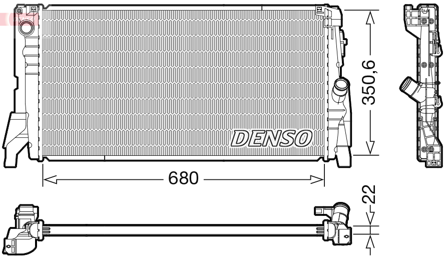 DENSO DRM05118 Radiatore, Raffreddamento motore