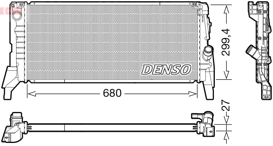 DENSO DRM05119 Radiatore, Raffreddamento motore