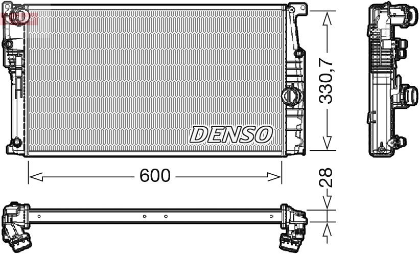 DENSO DRM05120 Radiatore, Raffreddamento motore