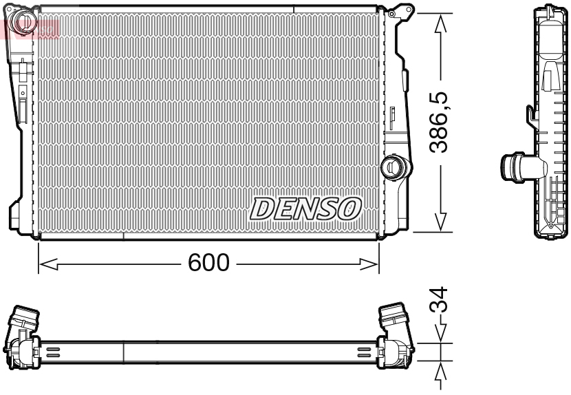 DENSO DRM05122 Radiatore, Raffreddamento motore