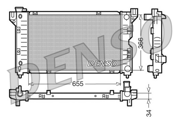 DENSO DRM06010 Radiator,...